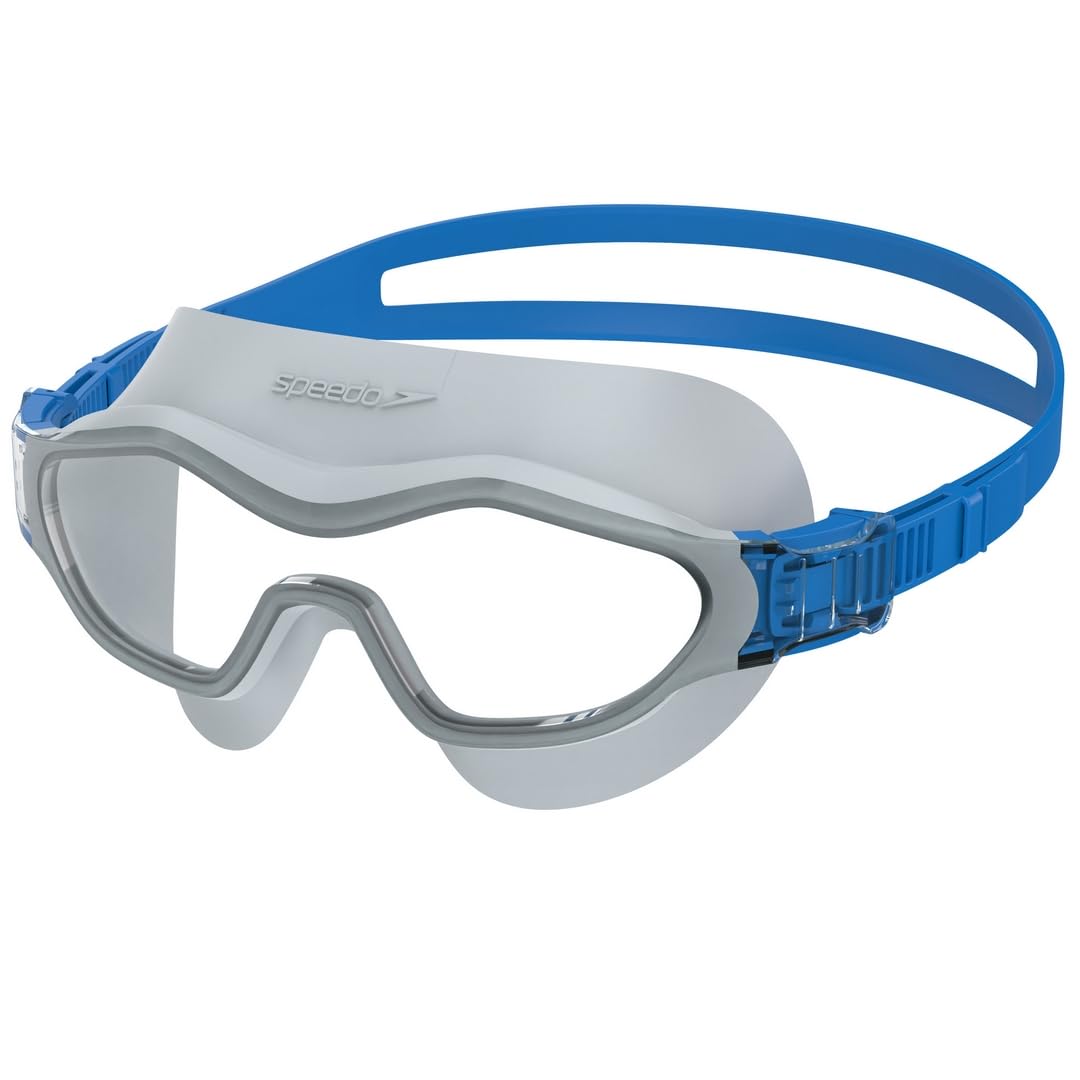 Speedo Unisex-Adult Hydrosity Swim Mask | Essentials | Dive | Swim | Leak-Free Goggles, GREY, One Size