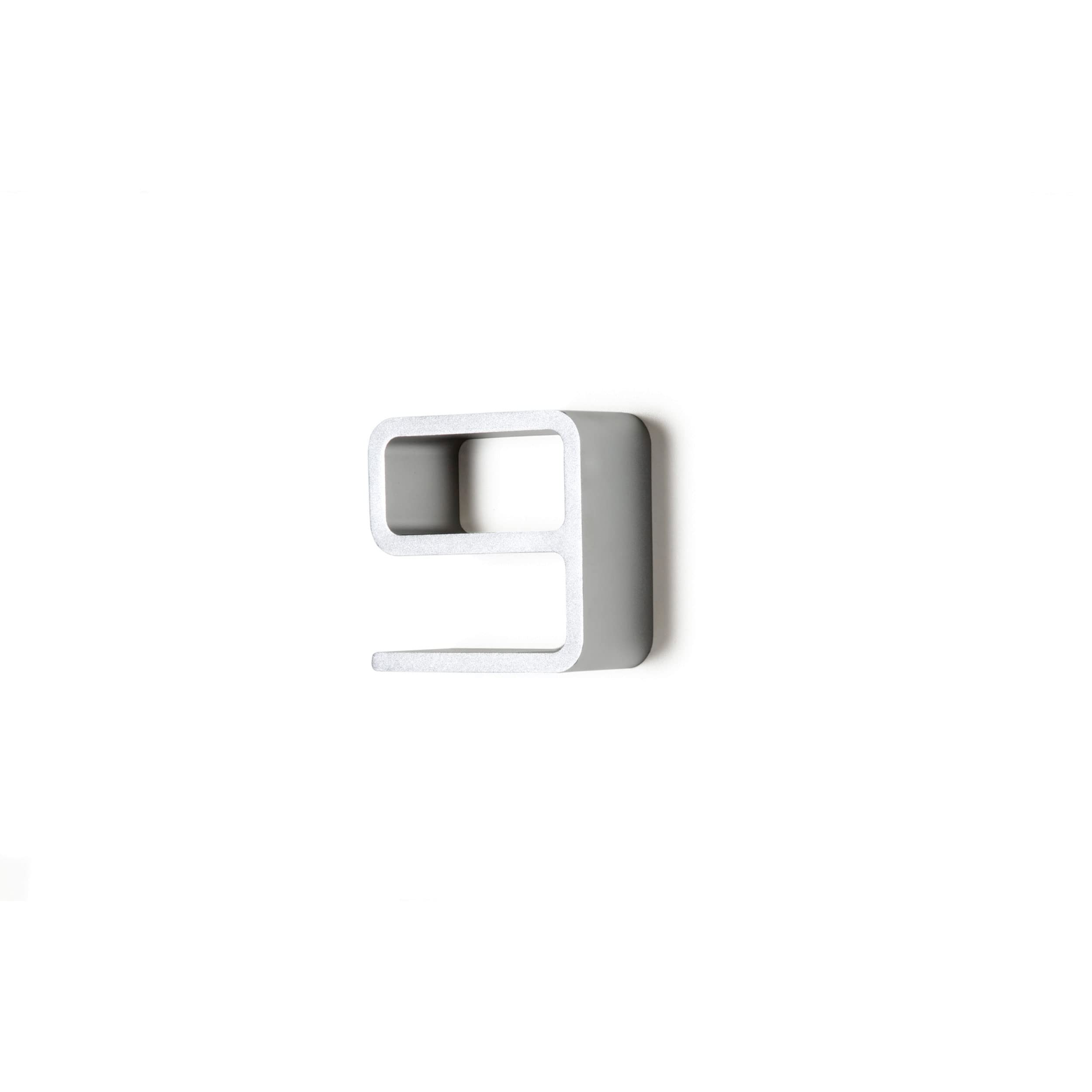 Ingresso Numero 9, Decorazione murale per la casa, Alluminio, Argento