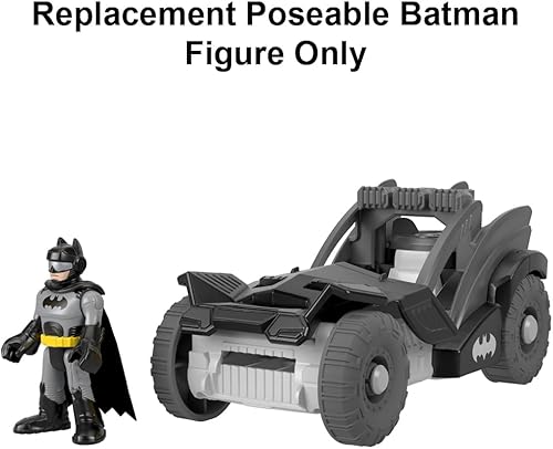 Miniatura 4 de Pieza de repuesto para el juego Imaginext Batman Rally Car - GKJ25  Figura de Batman Poseable  Llevando traje gris y negro con capa