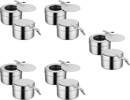 DOITOOL Paquete de 10 soportes de combustible de acero inoxidable, soportes de combustible para rozaduras con tapa, soporte de combustible para