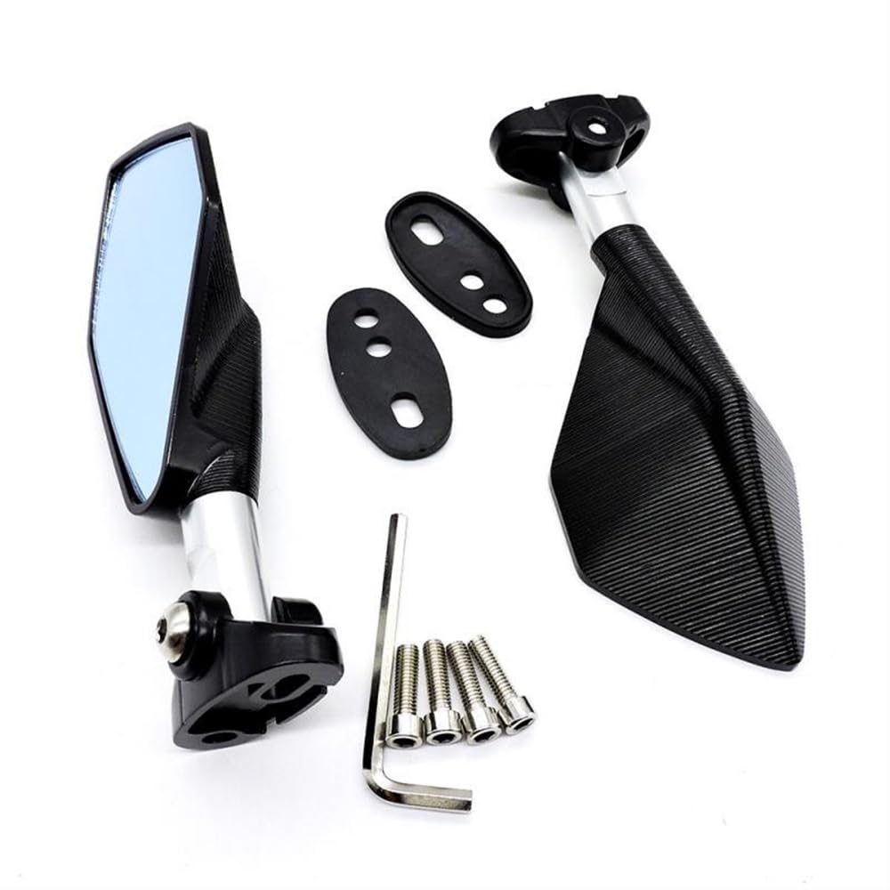 Espejos laterales de moto cromados con visión ampliada antirreflejos para Kawasaki Z800 y CB900