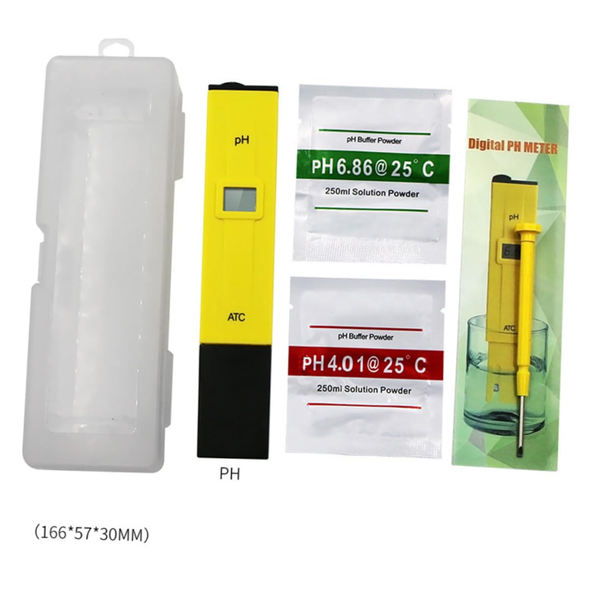 2pezzi Misuratore Di Ph Digitale Portatile Penna Per Testare Acidità Con Alta Precisione Per Acquari Piscine e Laboratori Display Led Facile Da Leggere Design Compatto e Sicuro