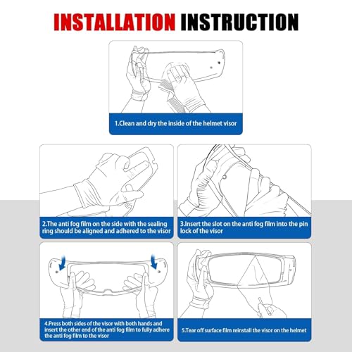 Image of PSLER Shatterproof Helmet Visor for Sedici Strada 2&3 FF801,Black&Film | Impact-Resistant ,UV400 Protection, Motorcycle Tinted Face Shield for Strada 2 Strada 3 FF801 FF397,Visor Replacement