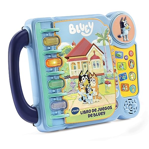 VTech - Libro Educativo de Bluey, Juega y aprende simulando acciones de la Vida Real, 4 Modos de Juego, Juguete para niños +3 años, Versión ESP