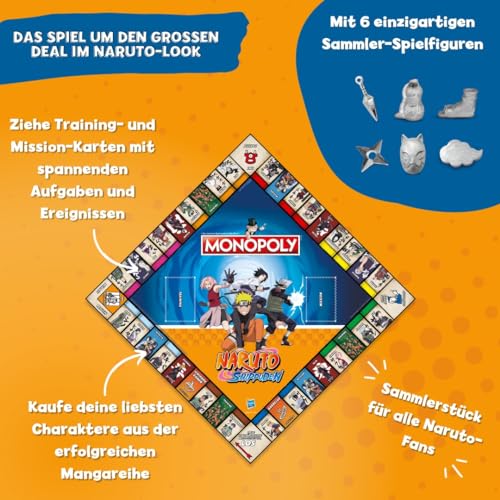 Winning Moves Monopoly Naruto Edition - Monopoly Spiel für Fans - Familienspiele Strategie Brettspiele Naruto - 2+ Spieler ab 8+ Jahren… – Ansicht 2