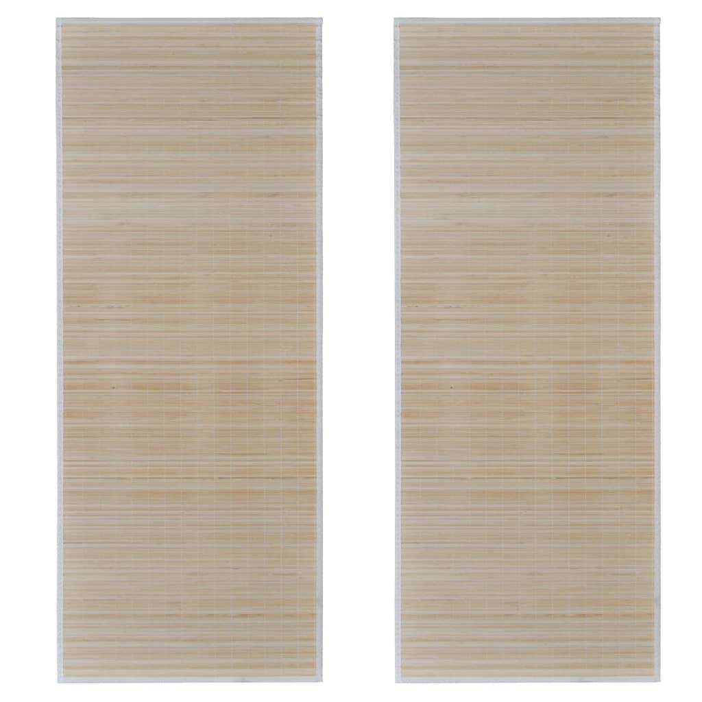 Tapis en Bambou Tapis Naturel Tapis Bambou Tapis Antidérapant en Bambou Naturel Idéal pour Le Salon Tapis rectangulaires Bambou Naturel 2 pcs 120x180 cm