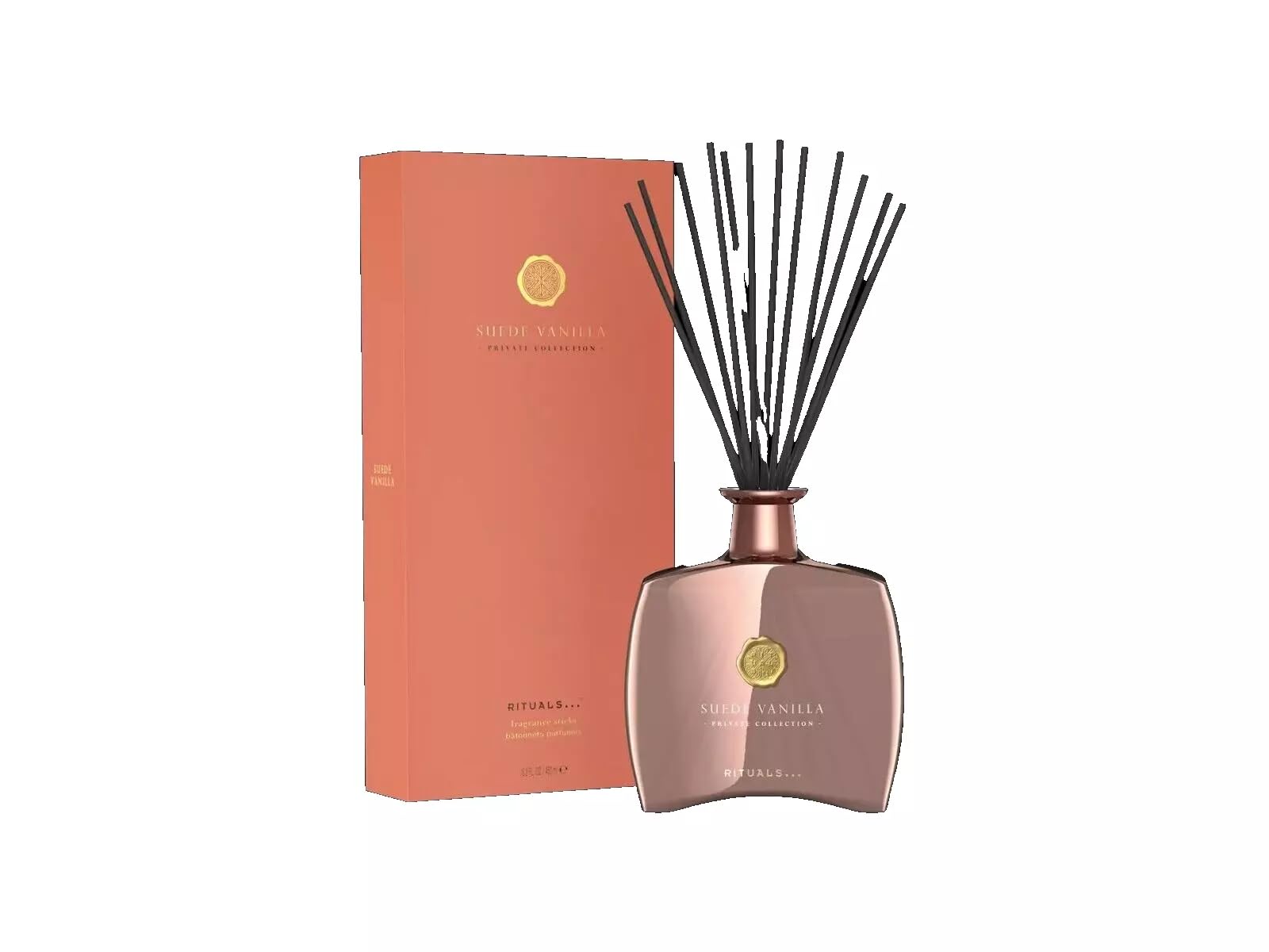Rituals White Private Collection Suede Vanilla Reed Diffuser, 450Ml, Fragrance Sticks