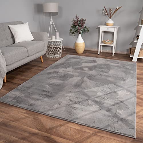 TT Home Wohnzimmer Teppich Hochflor Langflor Kunstfell Weich Modern Unifarben Flauschig, Farbe:...