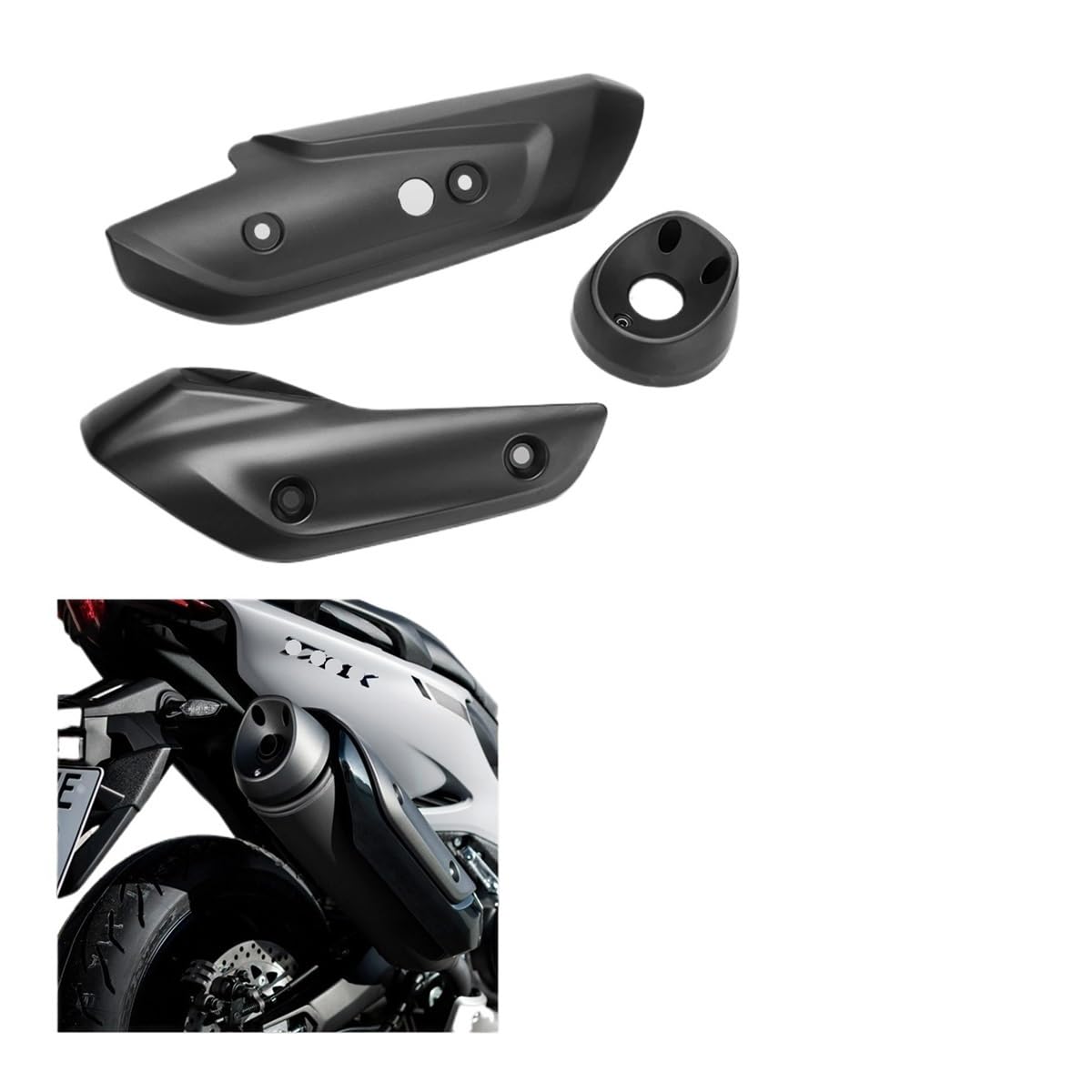 Coperchio scudo termico Per Moto Tubo Di Scarico Marmitta Scudo Termico Coperchio Protettivo Adatto Per TMAX 530 T-MAX 530 TMAX 560 2017-2021