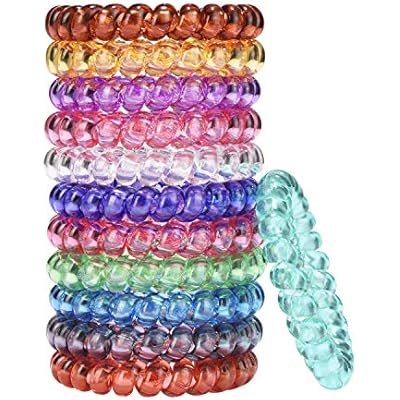 Cheap Lucygod 20 Pcs No Crease Spiral Hair Ties Spiral Coil