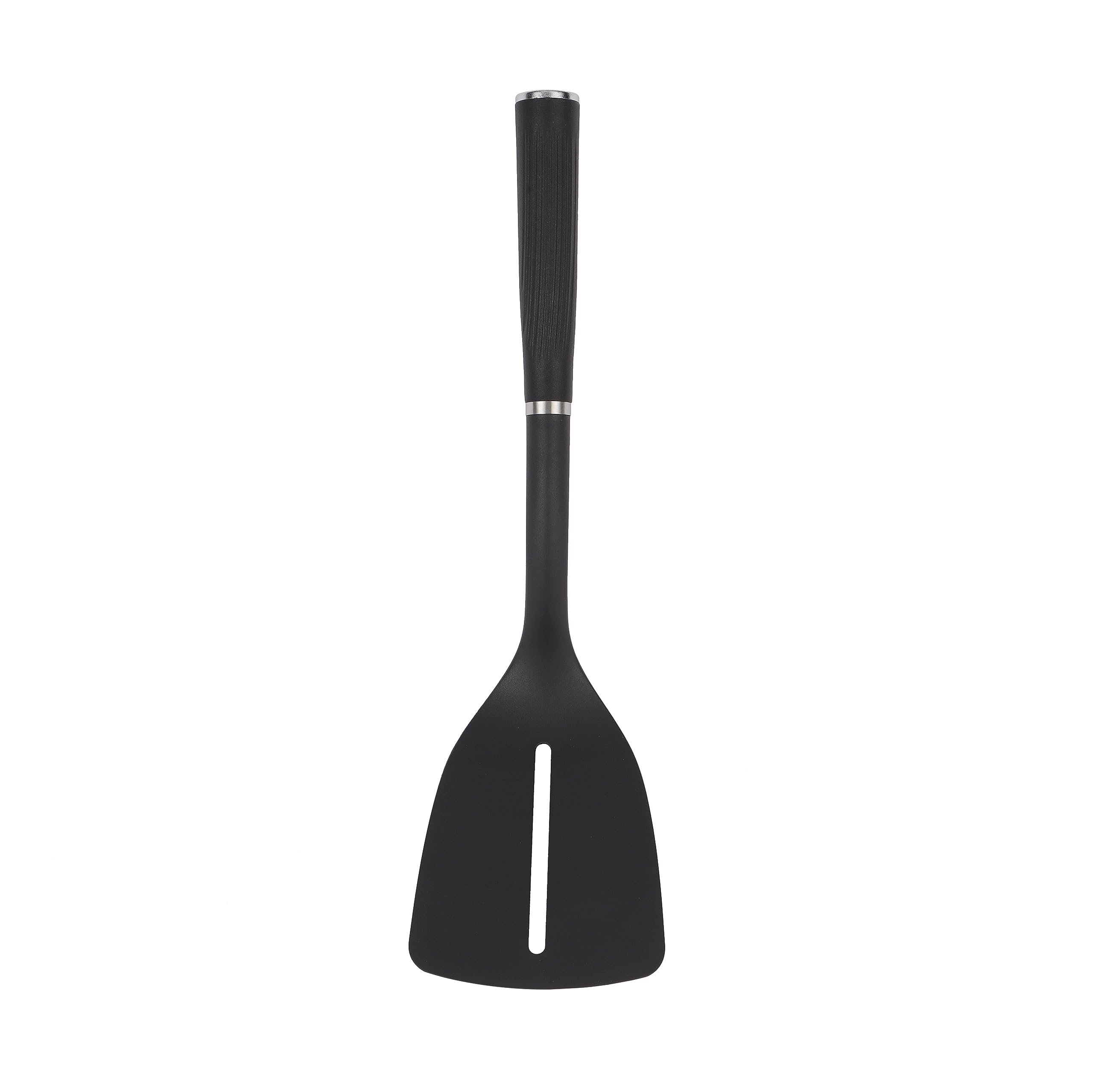 Royalford Nylon Slotted Turner- RF11918| Ideal for Flipping, Tossing and Transferring| Premium-Quality, Foodgrade and Highly Durable Kitchenware| Perfect for Non-Stick Cookware| Black