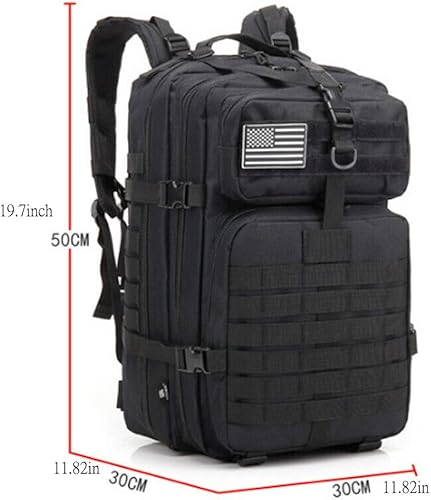 Miniatura 2 de Mochila táctica 45L 3 días Bug Out Molle Survival Mochila, Beige Bronceado, Sistema Molle