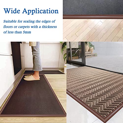 Floor Transition Strip Self Adhesive Carpet & Flooring Transitions Edging Trim Strip Pvc Threshold Transitions Suitable For Threshold Height Less Than 5Mm (6.56Ft, Brown) #TOP6
