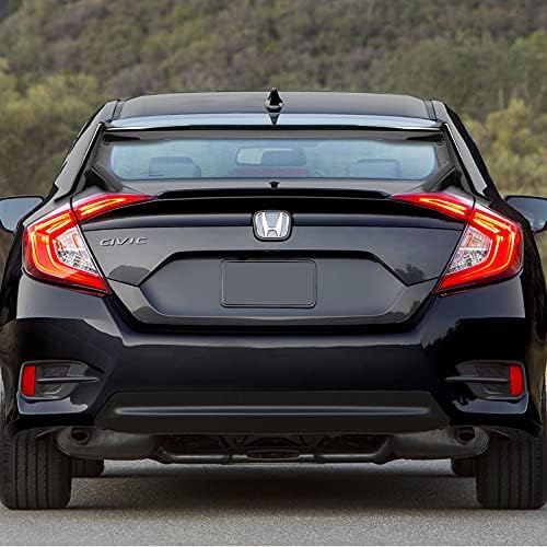 Miniatura 5 de Alerón trasero de ABS para maletero compatible con Honda Civic 2016-2020 de 4 puertas Sedan ABS alerón trasero estilo R de repuesto, alerón trasero