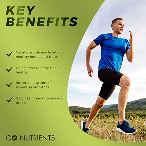 Go Nutrients Liquid Vitamin D3 With K2 (Mk-7) Drops - Vitamin D Liquid Vitamins With K2, Vitamin D3 And K2 Liquid Vitamin Drops, 1Oz #TOP4