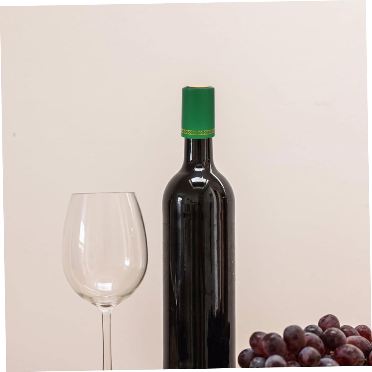 Unomor 50pcs Bottle Heat Shrink Caps Covers Stoppers Bottle Lid Bottle Caps Wine Bottle Seal Wine Bottle Stopper Sealer Shrink Wraps Tops Shrink Caps for Bottles Corks Capsules Green