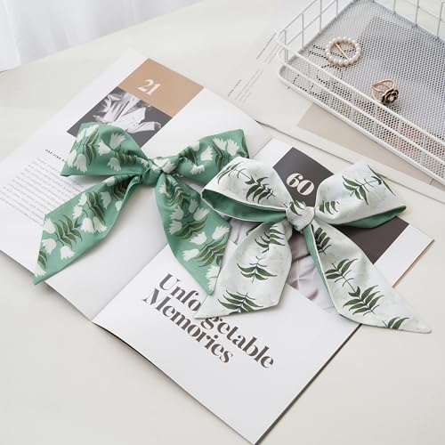 Hair Scarf Tie Narrow Neckerchief Headscarves for Women Fashion Bag Ribbon Scarf2