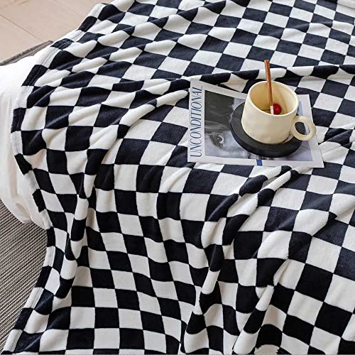 Andreannie Flannel Throw Blankets Buffalo Plaid Decor Checkerboard Grid Pattern Ultra Fluffy Cosy Lightweight Throw Blanket Home Office Decorative For Bed Couch (Black, Queen:90X90 In)… #TOP1