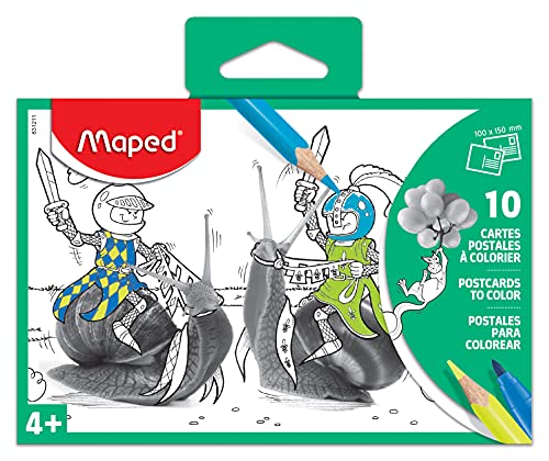 Maped - Tarjetas postales para colorear (10 unidades). MAPED 831211