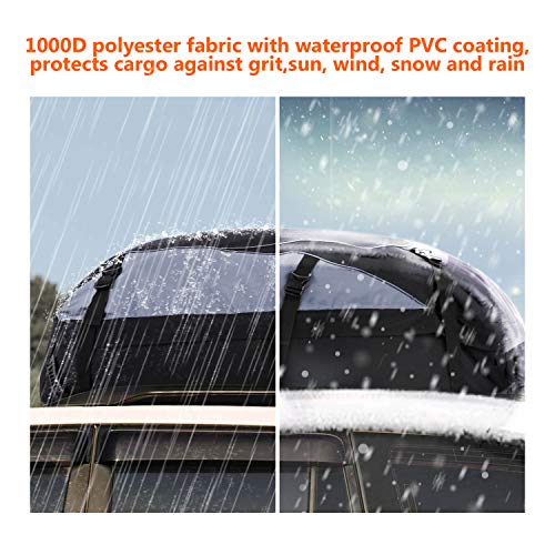 Rooftop Cargo Carrier, 20 Cubic Feet Waterproof Car Top Carrier Heavy Duty Traps Rooftop Cargo Carrier With Reinforced Straps And Storage Bag For All Vehicles Roof Bag Luggage #TOP2