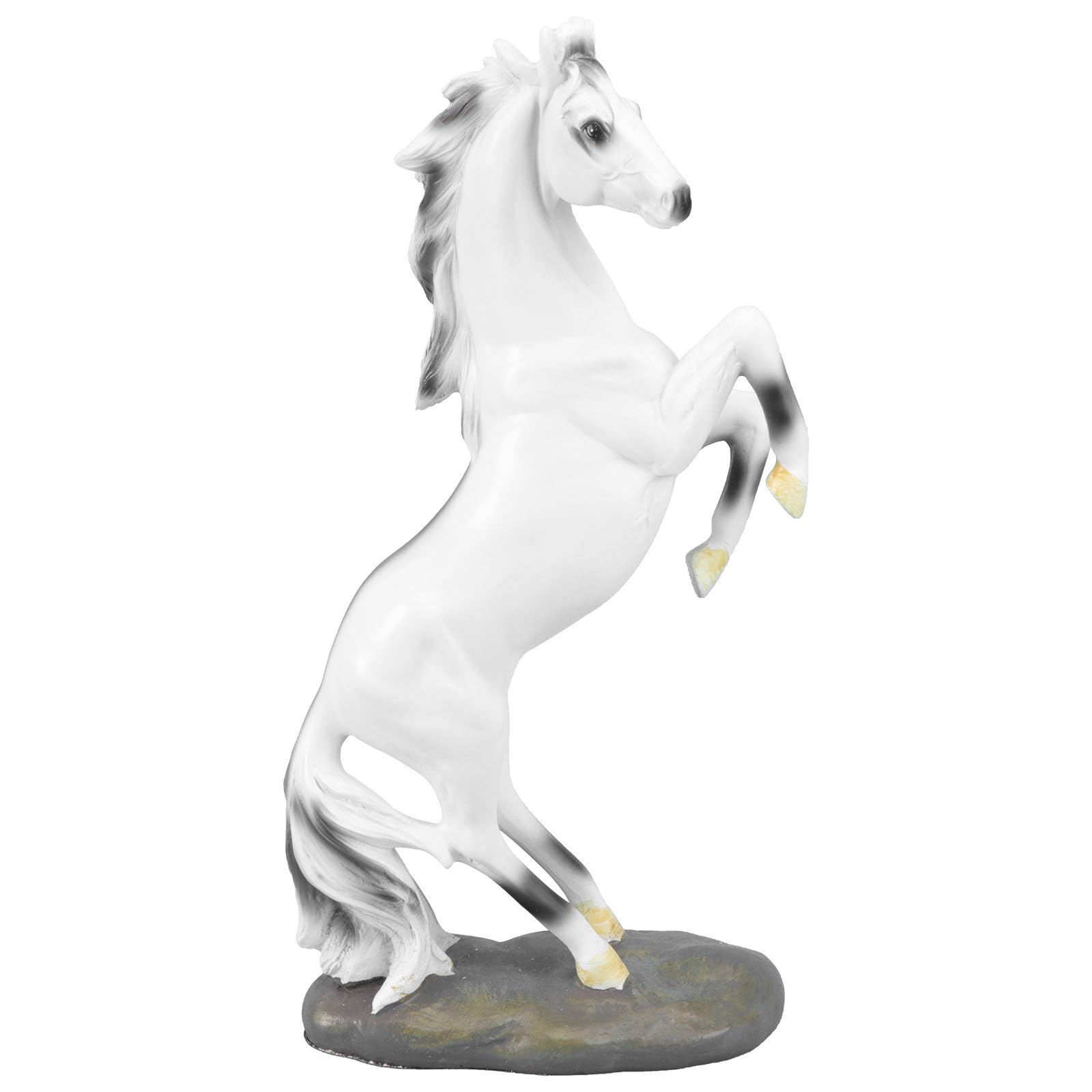 UPKOCH Figura de Caballo Blanco de Resina, Delicada y Realista para Hogar