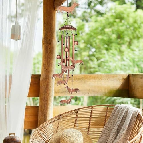 Carillon à vent commémoratif teckel, cadeau idéal pour femme - 3