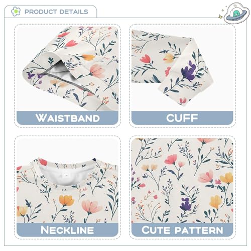 JUNZAN Spring Flowers Orchid Tulips Neutral Little Kids Sweatshirts Hoodies Fleece Fall Tops Shirts Athletic 4T3