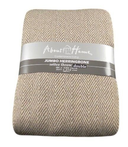 Artistic Fashionista Luxury Pure 100% Cotton HERRINGBONE Super Soft Woven Sofa Bed Throw Blanket Bedspread Settee Cover With Tasselled Edging (Extra Large 90"x100", Beige) - Cosy Home Interiors Artistic Fashionista Luxury Pure 100% Cotton HERRINGBONE Super Soft Woven Sofa Bed Throw Blanket Bedspread Settee Cover With Tasselled Edging (Extra Large 90"x100", Beige) - Image 3