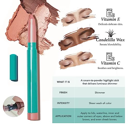 Ballebeeautiful Thrive Eyeshadow Stick, Thrive Eye Brightener Stick, Thrive Cosmetics Eye Brightener, Champagne Shimmer, Stella(1 Pcs), 0.049 Ounces, 0.05 Fl Oz #TOP2