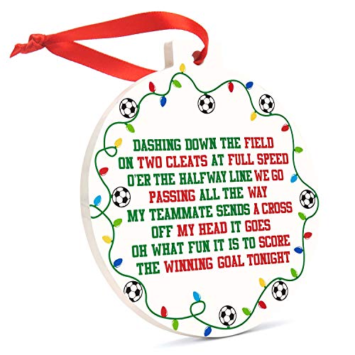 ChalkTalkSPORTS Soccer Christmas Ornament - Jingle All The Way