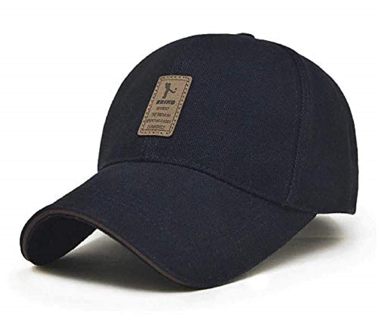 FASHOLIC Baseball Men's Adjustable Casual Cap EDIKO Solid Color Fashion Summer Cap for Men Women Black Cap-image-23