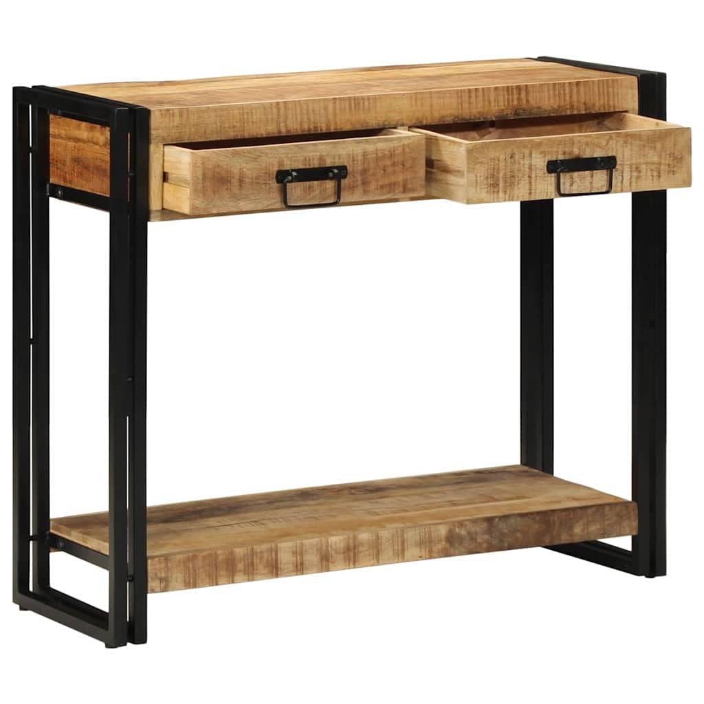 Table console manguier massif 90x33x75 cm pour un salon chaleureux