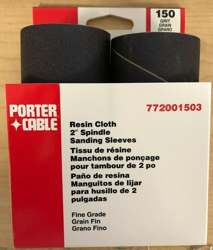 PORTER-CABLE 772001503 2-Inch Abrasive Sleeve for 121 Sander, 150 Grit (2-Pack)