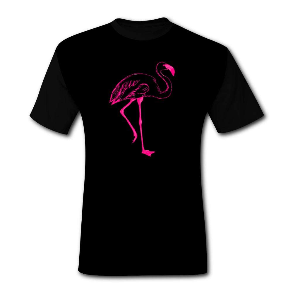 Warm season Flamingo Pink Outline Black Short-Sleeved Fashion T-Shirt