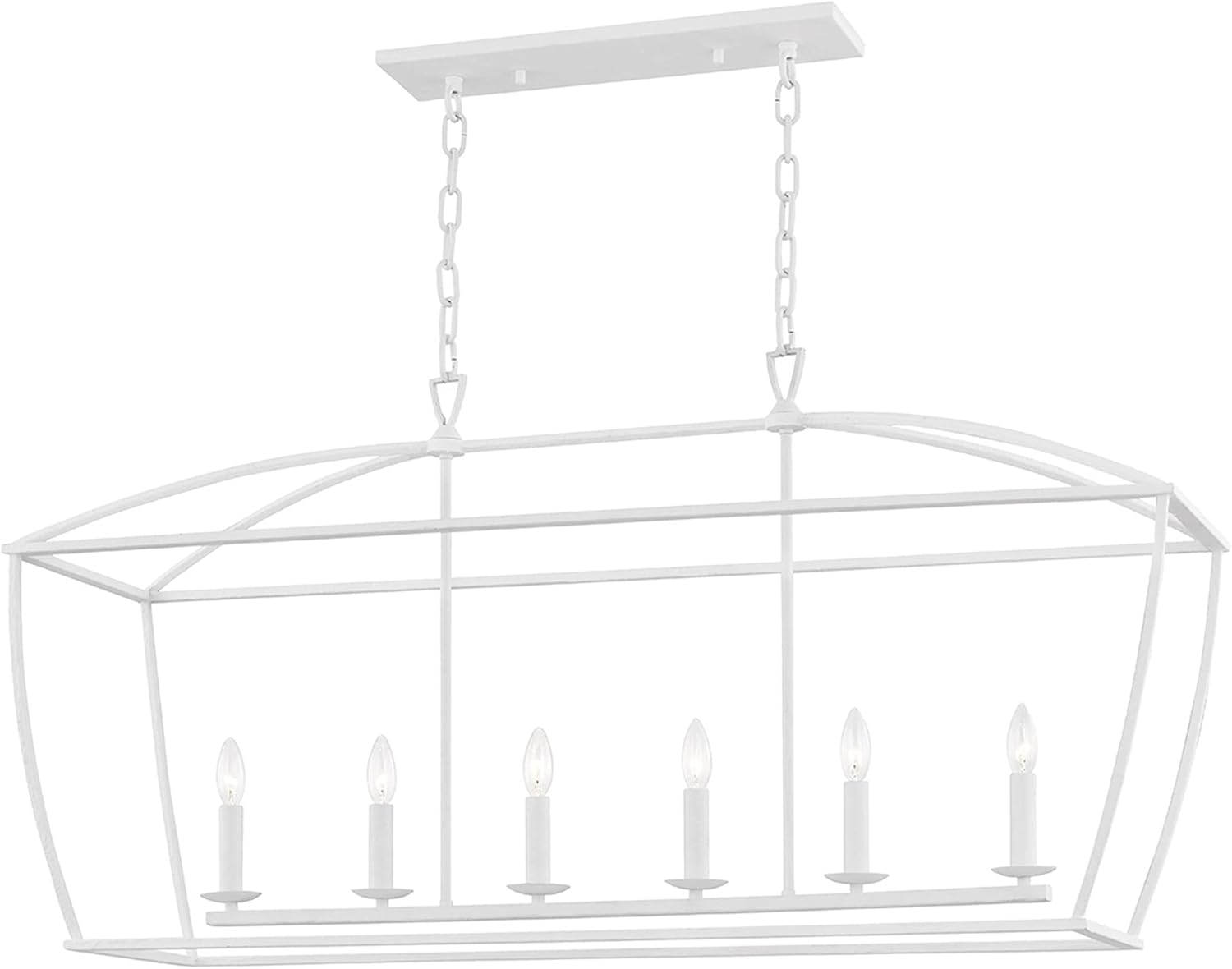 Hudson Valley Lighting Bryant - 6-Light Linear Island Pendant - White Plaster Finish