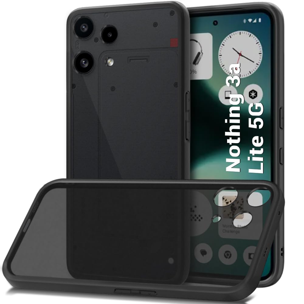 TheGiftKart Hybrid Shockproof Back Cover Case for Motorola Moto Signature 5G | Camera Protection Module | Hard Back Case Cover for Moto Signature (PC & TPU, Translucent Smoke Matte Back, Black Sides) — Amazon image 30