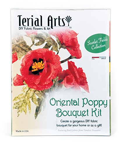 Terial Arts Poppy Fabric Flower Bouquet Kit