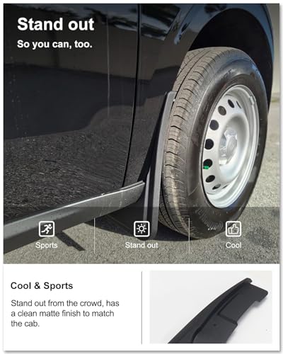 Image of Kiwi Master Mud Flaps for 2022-2026 Ford Maverick, OEM Replacement # NZ6Z-16A550-AA NZ6Z-16A550-BA, Heavy Duty Mud Guards, Front & Rear Splash Guards, No Drill, 4 Pcs Set