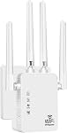 WiFi Extender Signal Booster-2.4GHz 300Mbps WiFi Booster for Home,Covers Up to 9999 Sq. Ft. Whole Home WiFi Coverage Easy Setup,Ethernet Port & Access Point,Stable Internet Performance with 45+Devices