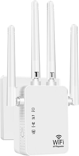 WiFi Extender Signal Booster-2.4GHz 300Mbps WiFi Booster for Home,Covers Up to 9