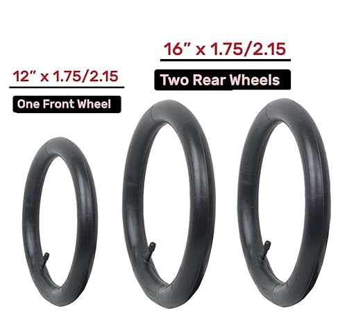Miniatura 2 de Tubos interiores y neumáticos de repuesto de rueda delantera de 16 pulgadas y 12.5 pulgadas (2+1)  Compatible con neumáticos de cochecito Revolution