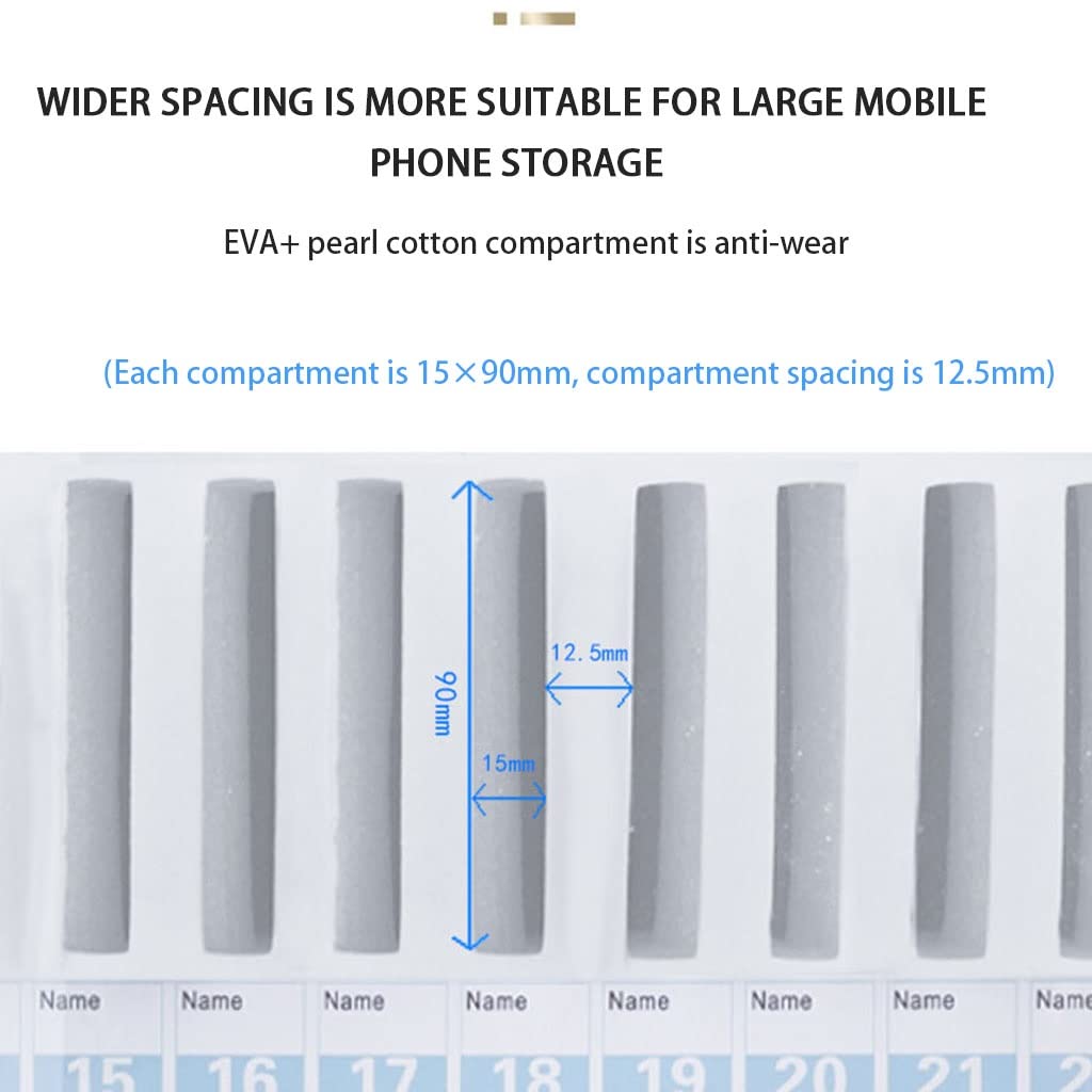Supporto per cellulare a 60 scomparti, multifunzionale, per scuola, ufficio e casa, soluzione per riporre articoli e accessori scolastici, ideale per scrivania