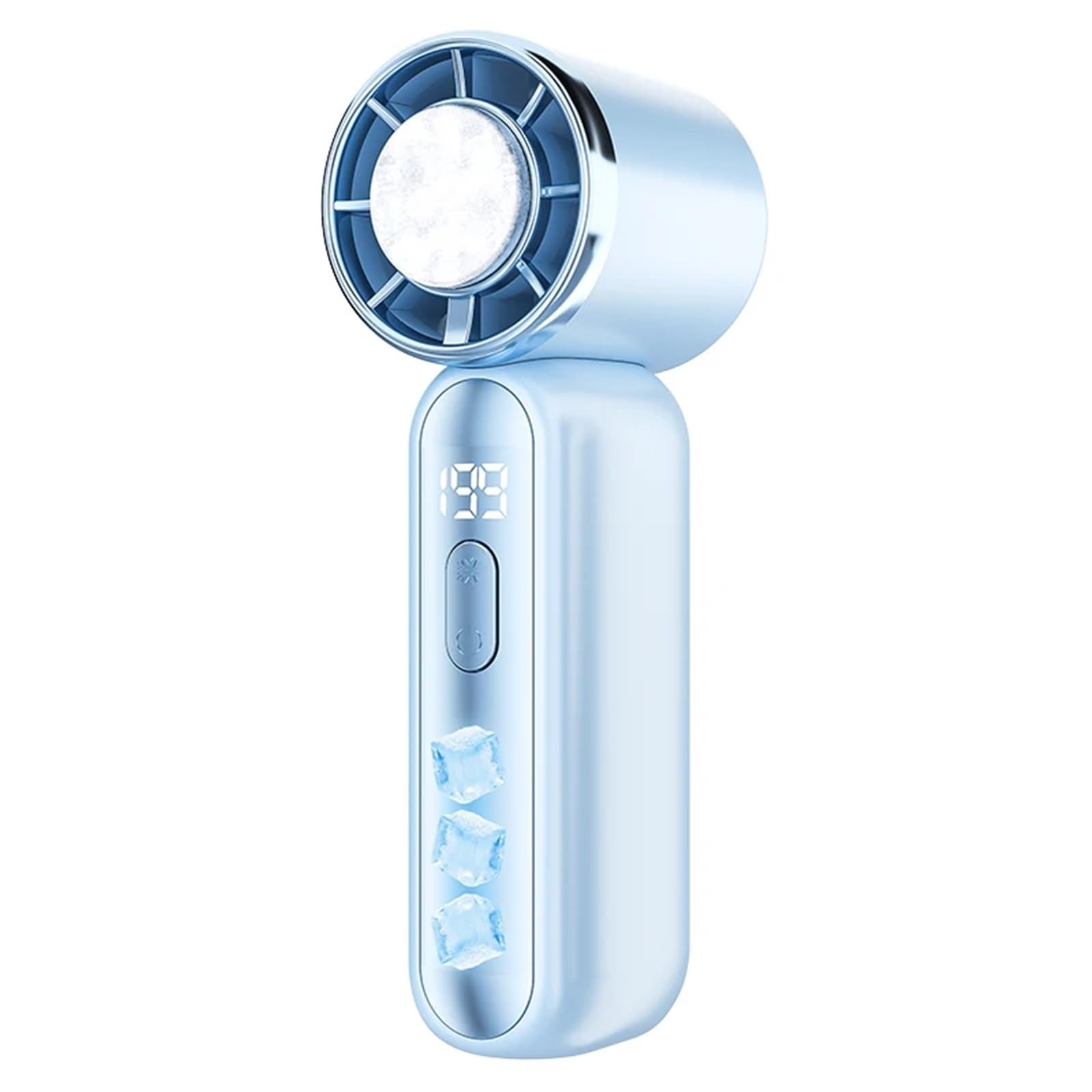 Ventilatore portatile portatile con raffreddamento a semiconduttore ICE Mini dispositivo di raffreddamento personale ricaricabile Turbo a 360°(Blue)
