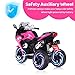 12V Kids Ride On Motorcycle - 3-Wheel Electric Motorcycle for Boys & Girls with LED Lights, MP3, and Safe Design - Gift for 3-8 Years Old (Pink+ Plastic+ 50-99 pounds)