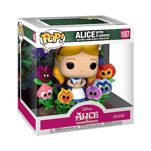 Funko POP! Deluxe: Alice 70th– Alice Con Flowers - Alice In Wonderland - Figuras Miniaturas...