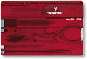 Victorinox Swiss Card Classic Con Richiesta Stampa I Regalo per Uomini I Regali Per Compleanno I Svizzero Coltello da Tasca Personalizzato 10 Funzioni (Blu Trasparente
