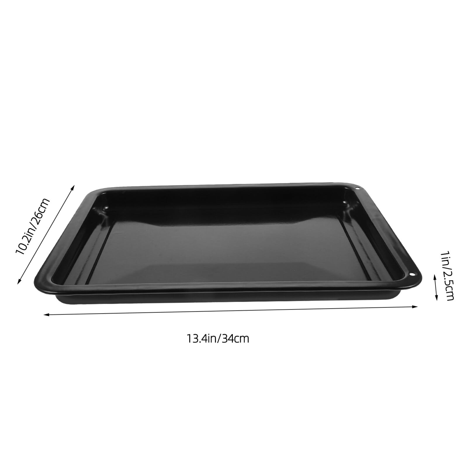 SUPVOX Rectangle Enamel Roasting Pan Induction Bakeware for Outdoor Grilling Compact Versatile Baking Sheet for High-temperature Oven Cooking for Gatherings and Easy Storage