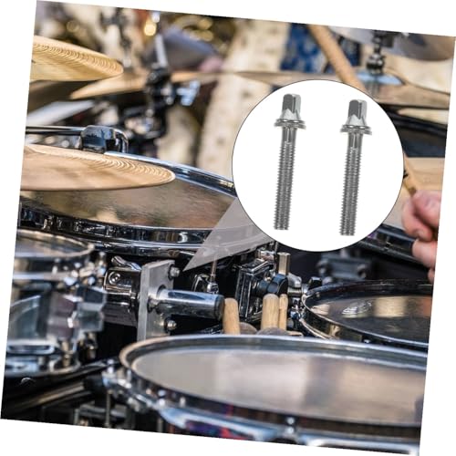 Accesorios esenciales para batería: 2 tornillos de tensión para aros de tambor, acero inoxidable, 44,5 mm miniatura 6