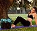 LotusandGo Yoga Bag or Yoga Tote, Stylish and Durable with Adjustable Straps For Yoga Mat or Towel, Many Pockets Including Padded Tablet Compartment.