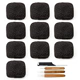 FAMILOCS Tight Afro Kinky Bulk 100 % Human Hair for Draedlock Extensions, Repair Locs, Twists and Braids 10 Bundles/Package (10 Inch, 1B - Natural Black)